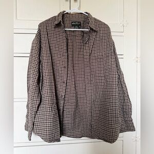 Eddie Bauer Brown and Black Checkered Shirt
